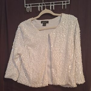 White Sequin Blouse